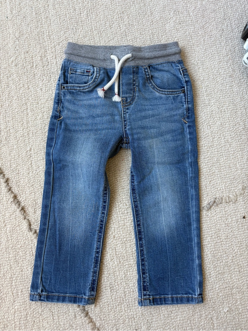 Cat & Jack | Blue Denim Jogger Jeans with Gray Waistband - NWOT